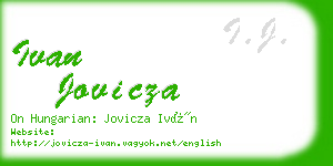 ivan jovicza business card